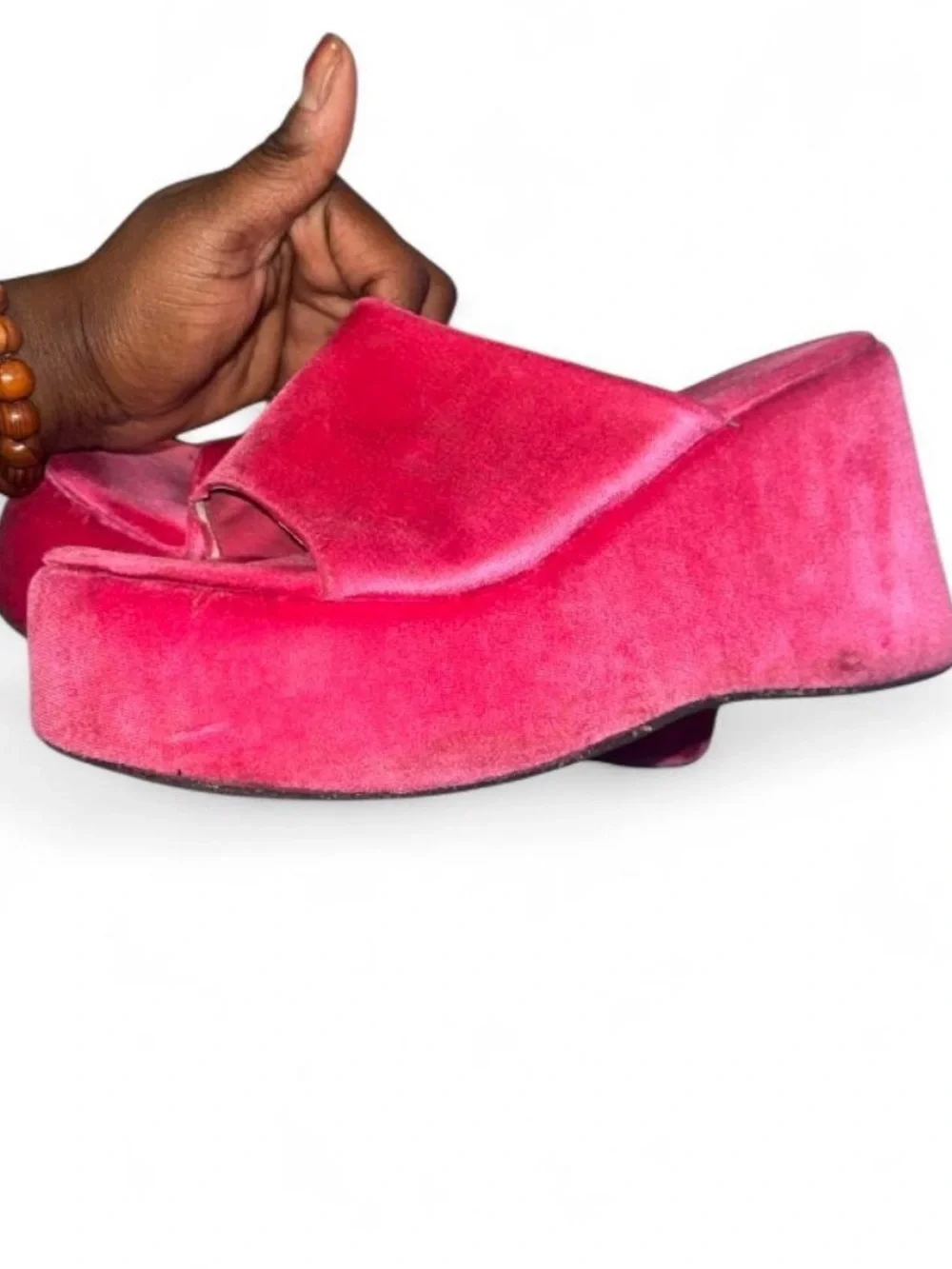 Women’s Pink Platform Slide Sandals
